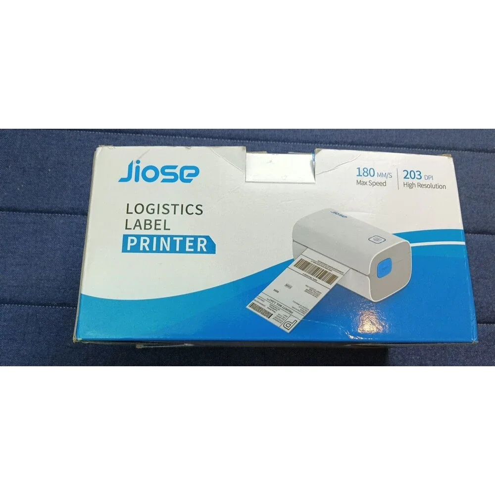 Jiose Label Printer White 203 DPI 180mm/s, Thermal Printer